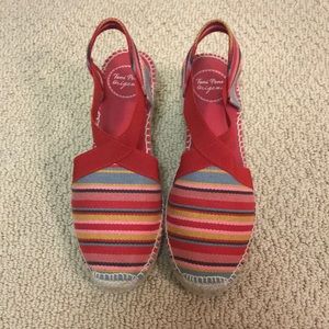 Toni Pons Origins red striped espadrille